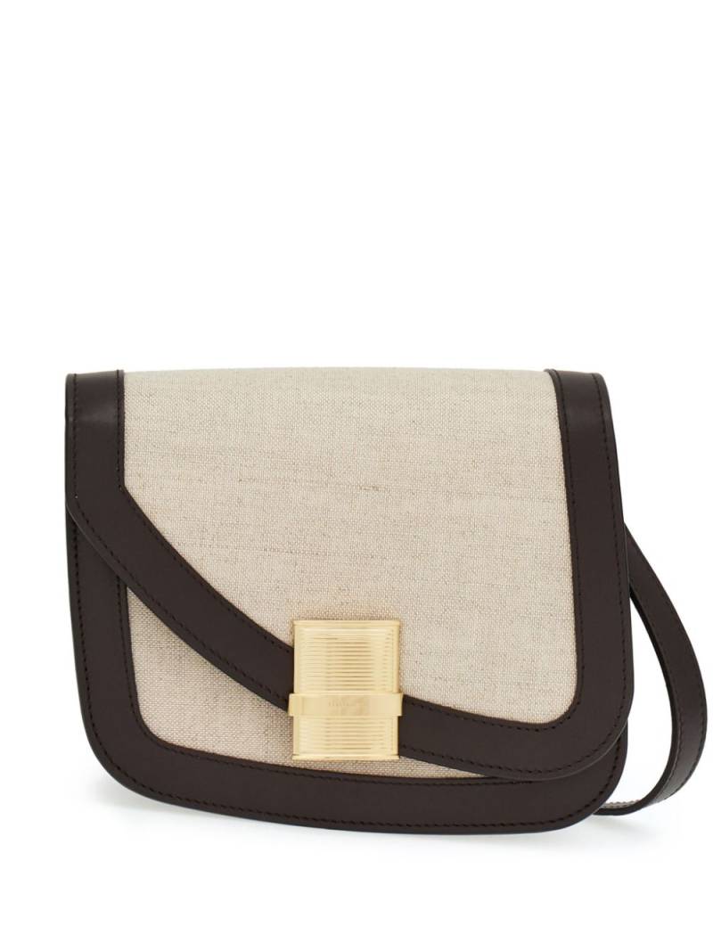 Ferragamo medium Fiamma canvas crossbody bag - Neutrals von Ferragamo