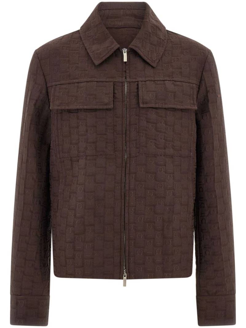 Ferragamo monogram-pattern jacket - Brown von Ferragamo