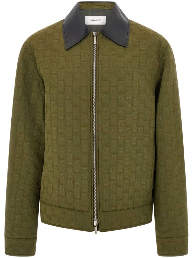 Ferragamo monogram-pattern jacket - Green von Ferragamo