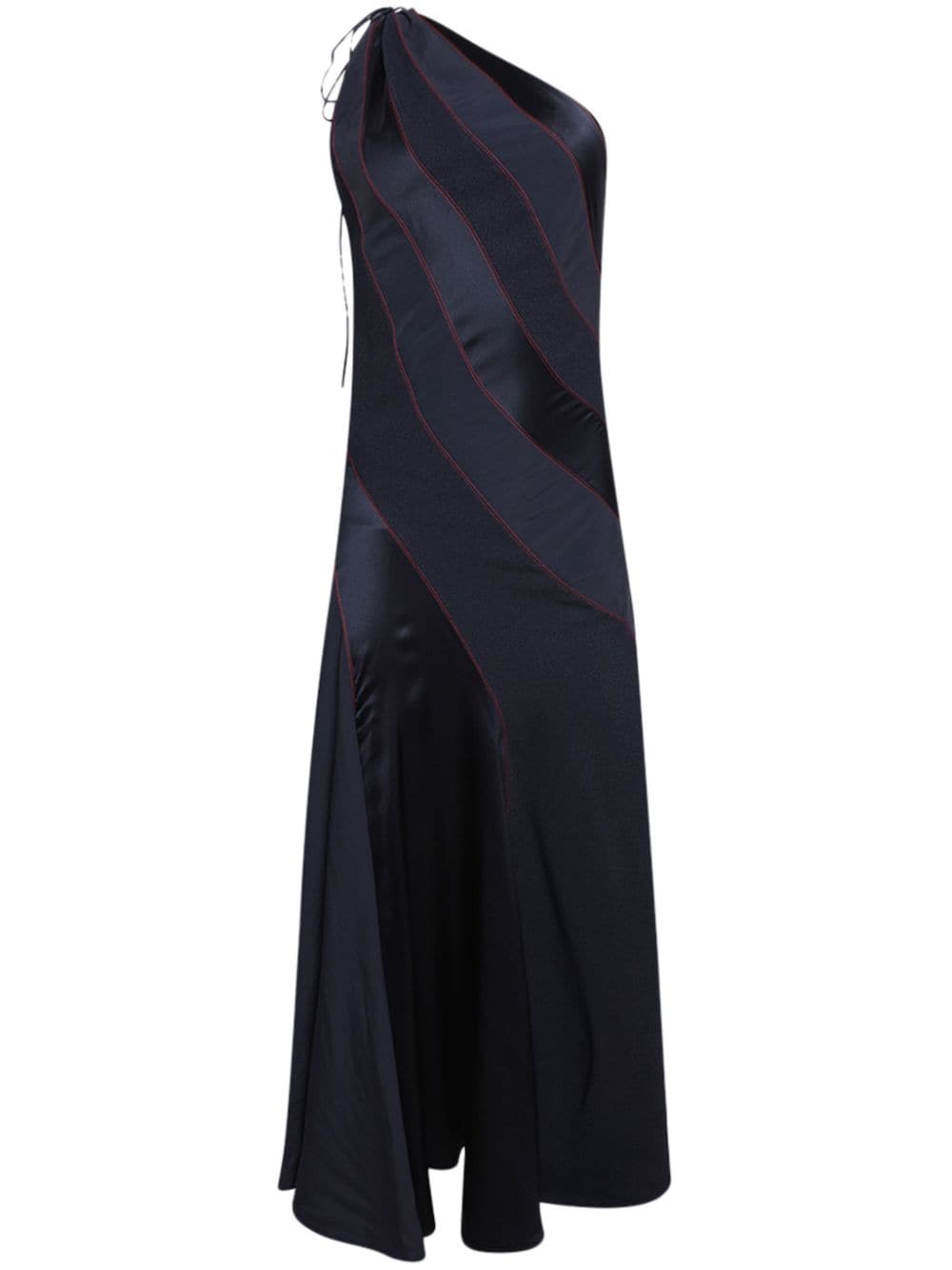 Ferragamo one-shoulder silk gown - Blue von Ferragamo