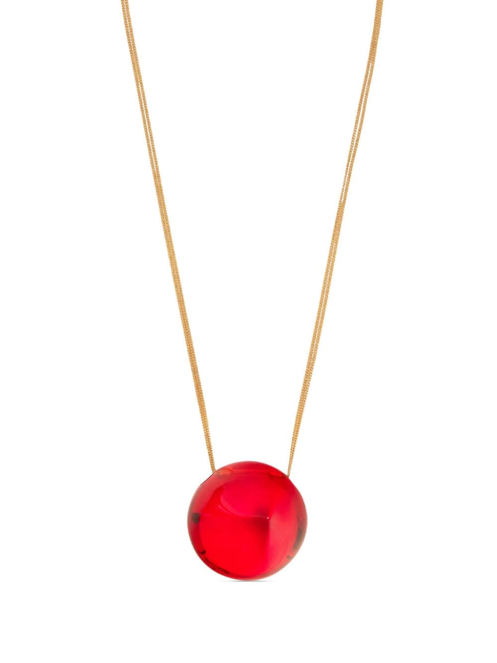 Ferragamo oversize-pendant necklace - Red von Ferragamo