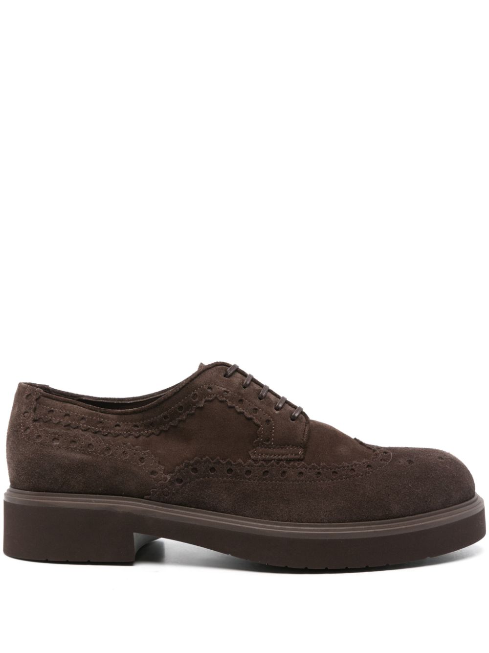 Ferragamo perforated-detailing Derby shoes - Brown von Ferragamo