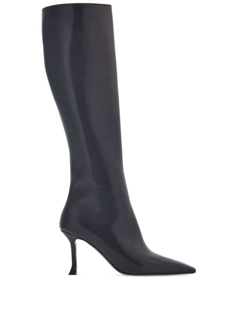 Ferragamo pointed-toe leather boots - Black von Ferragamo