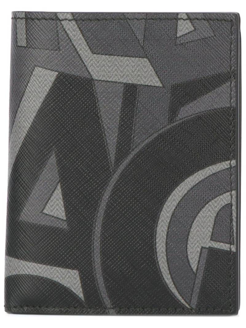 Ferragamo printed flat wallet - Black von Ferragamo