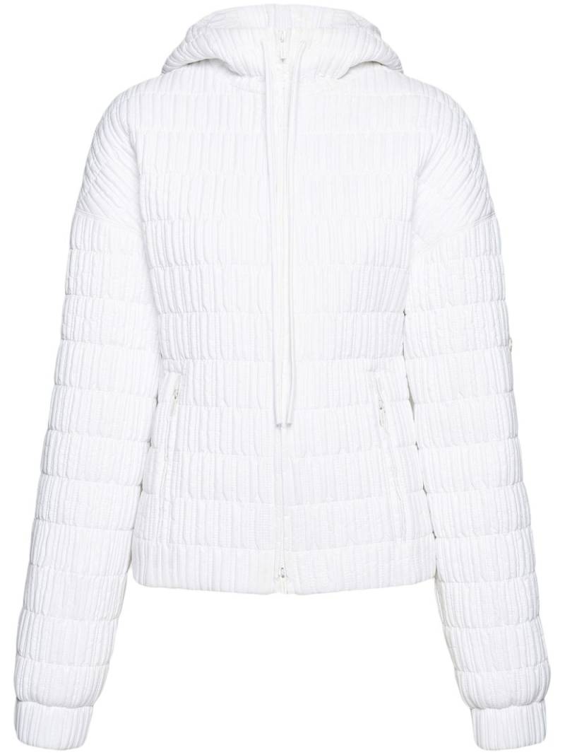 Ferragamo quilted hooded bomber jacket - White von Ferragamo