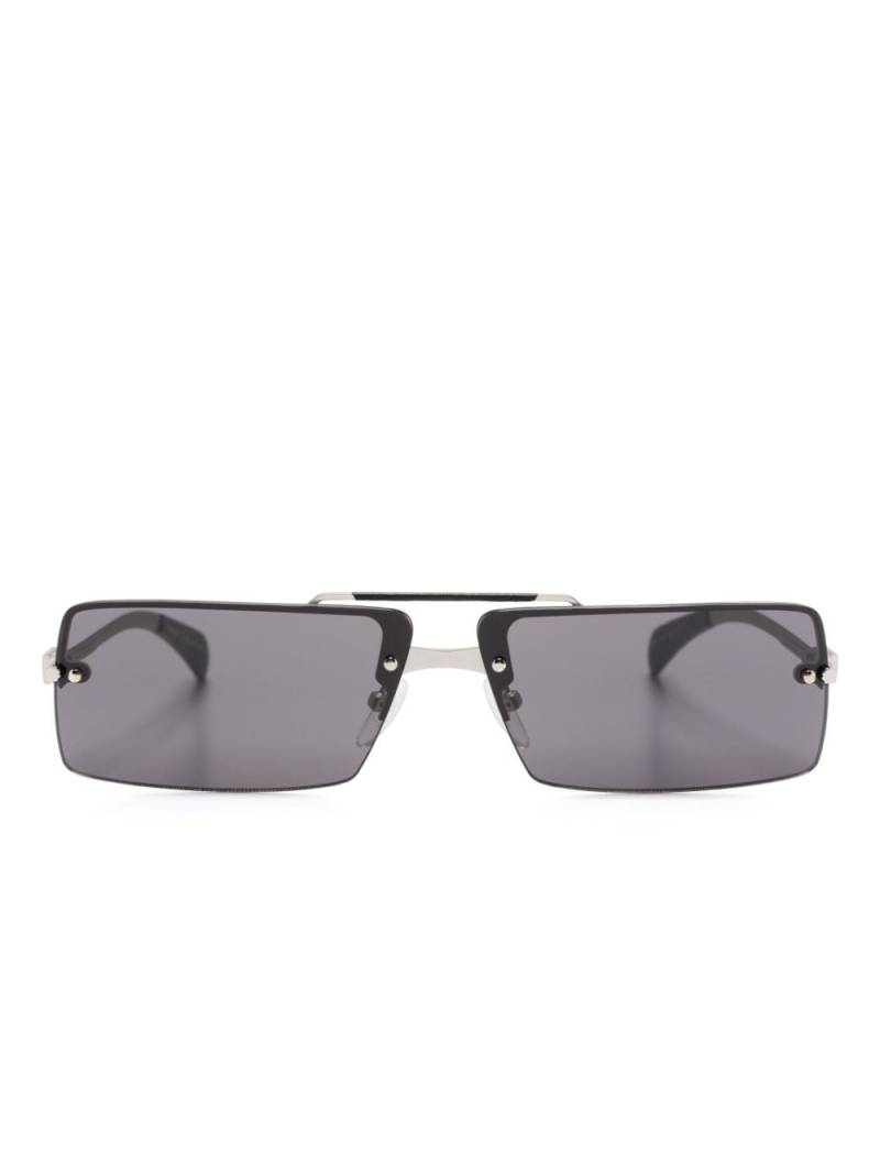 Ferragamo rectangle-frame sunglasses - Silver von Ferragamo