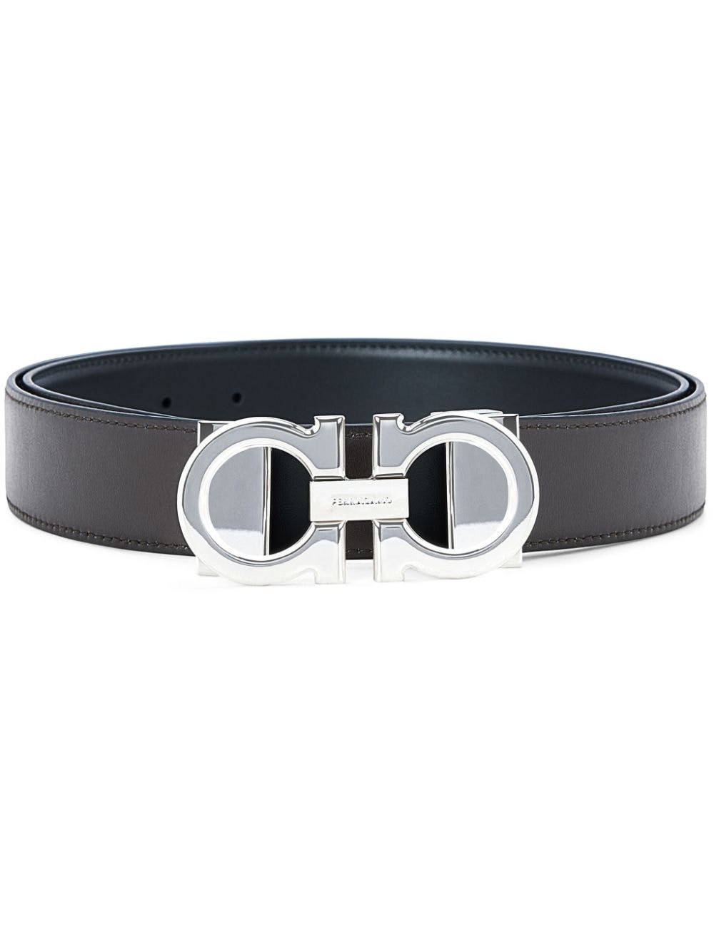 Ferragamo reversible Gancini belt - Black von Ferragamo