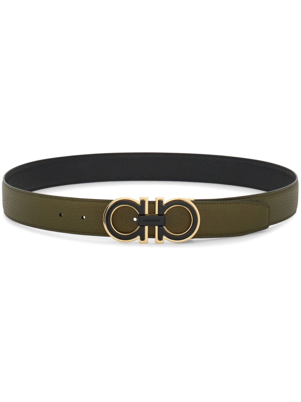 Ferragamo reversible Gancini belt - Black von Ferragamo