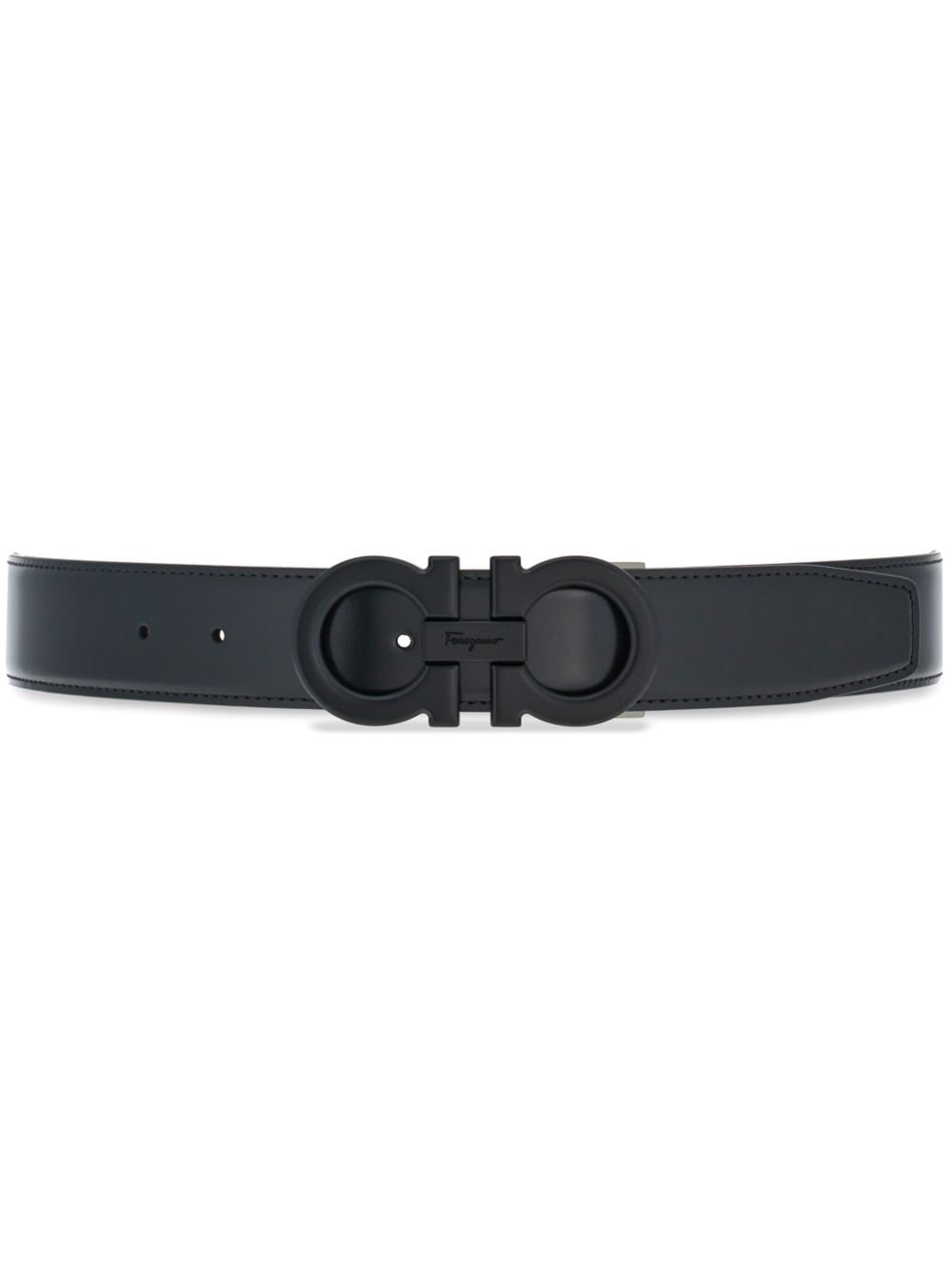 Ferragamo reversible Gancini leather belt - Black von Ferragamo