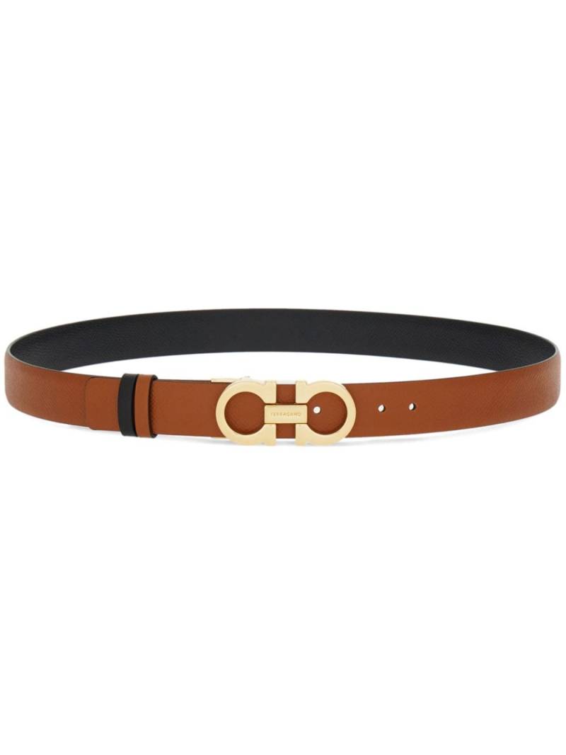 Ferragamo reversible Gancini leather belt - Brown von Ferragamo