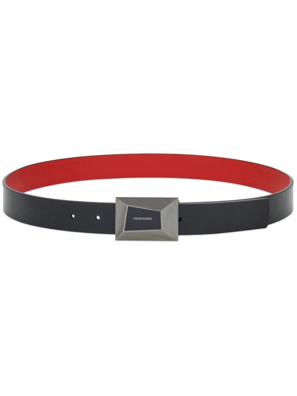 Ferragamo reversible logo-engraved leather belt - Red von Ferragamo