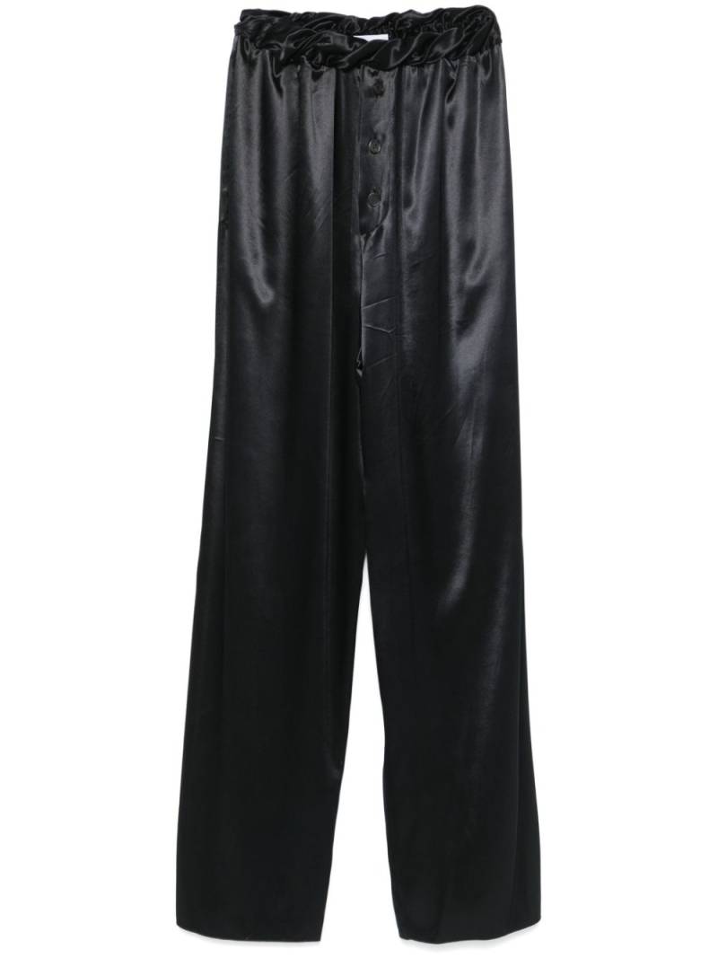 Ferragamo satin trousers - Black von Ferragamo