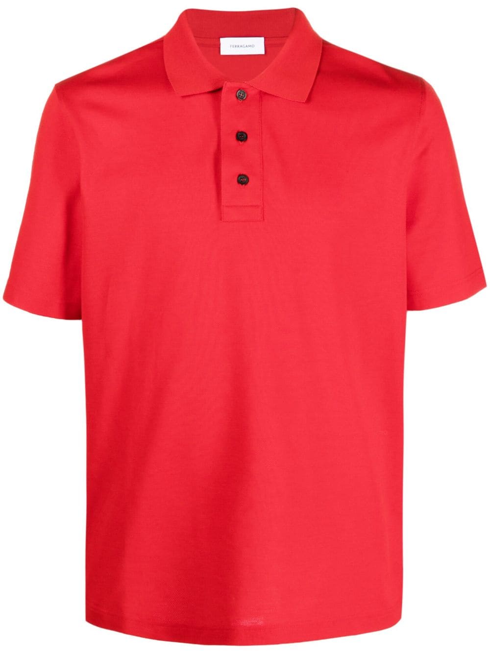 Ferragamo short-sleeve cotton polo shirt - Red von Ferragamo