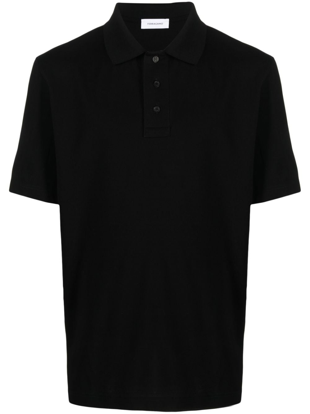 Ferragamo short-sleeved cotton polo shirt - Black von Ferragamo