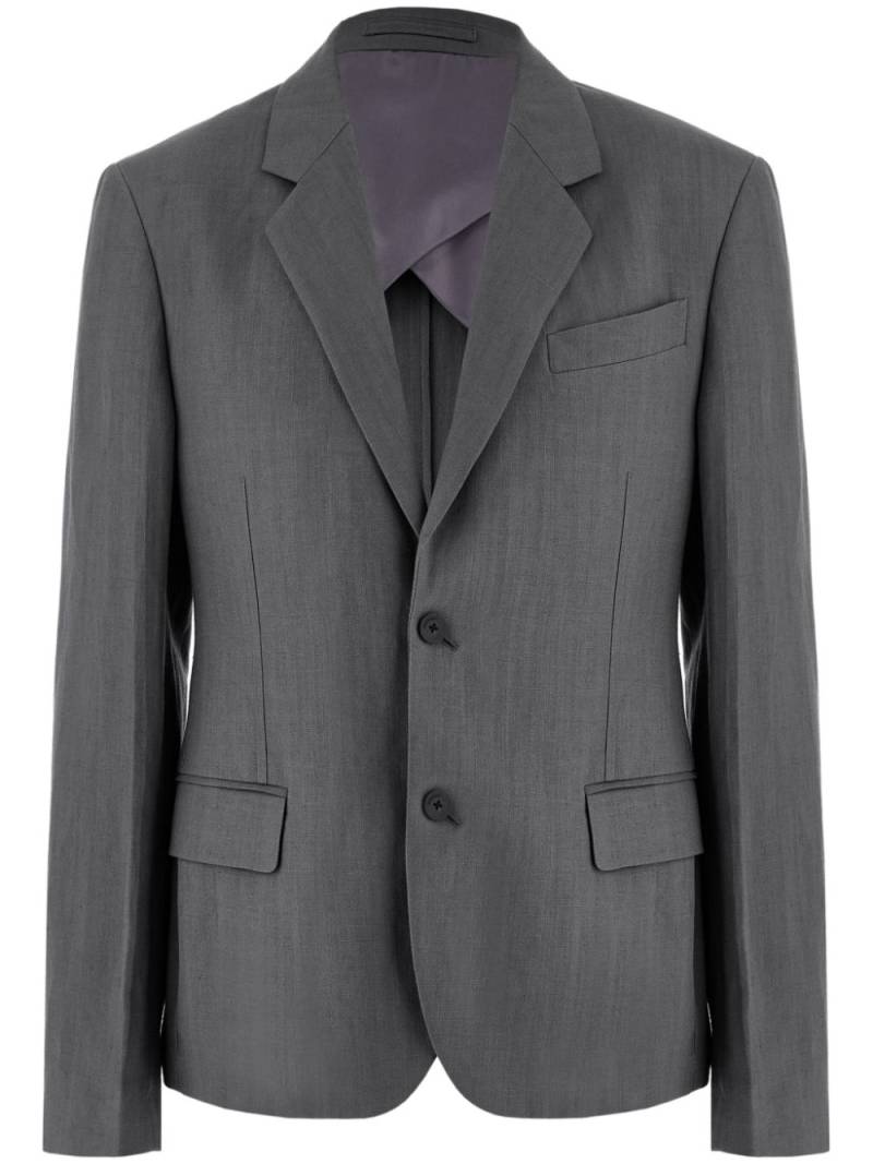 Ferragamo single-breasted cotton blazer - Grey von Ferragamo