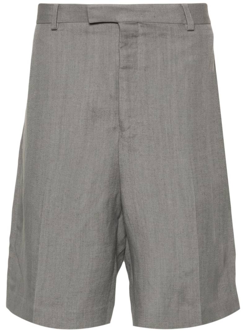 Ferragamo slub-textured tailored shorts - Grey von Ferragamo
