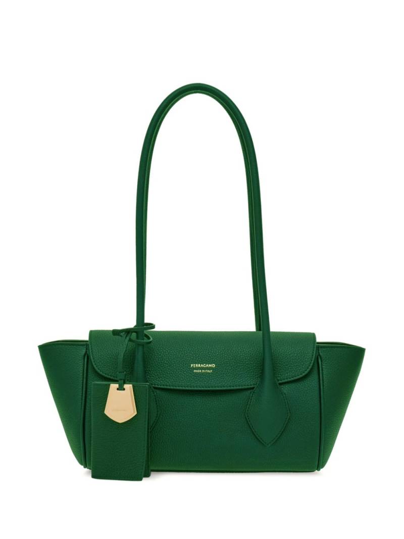 Ferragamo small East-West tote bag - Green von Ferragamo