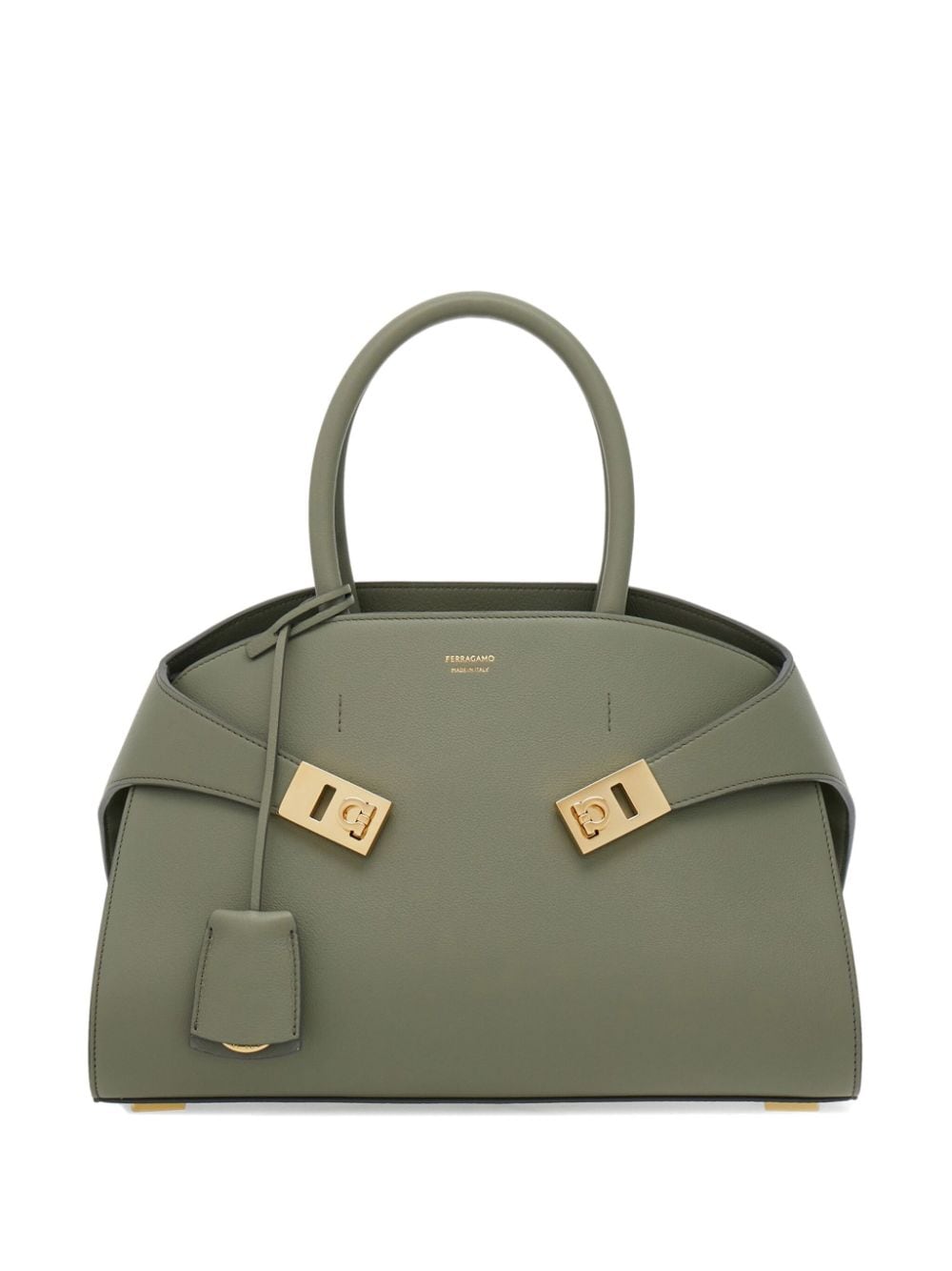 Ferragamo small Hug leather tote bag - Grey von Ferragamo