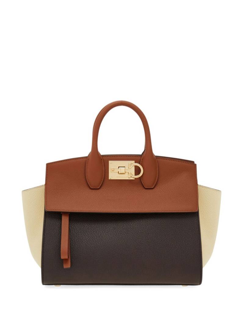 Ferragamo small Studio leather tote bag - Brown von Ferragamo