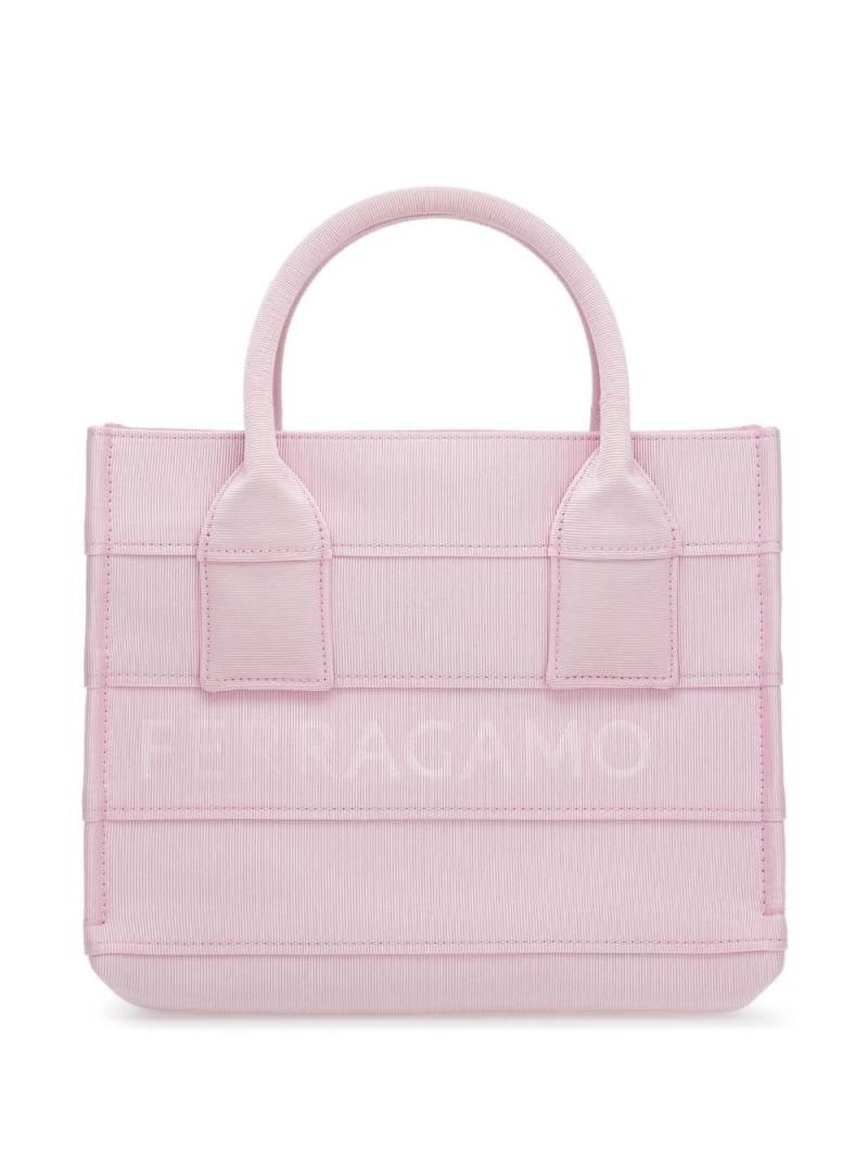 Ferragamo small Tote Bag with Signature - Pink von Ferragamo