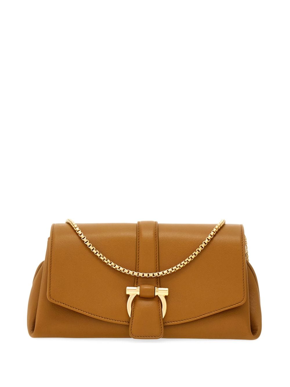 Ferragamo small front flap soulder bag - Brown von Ferragamo