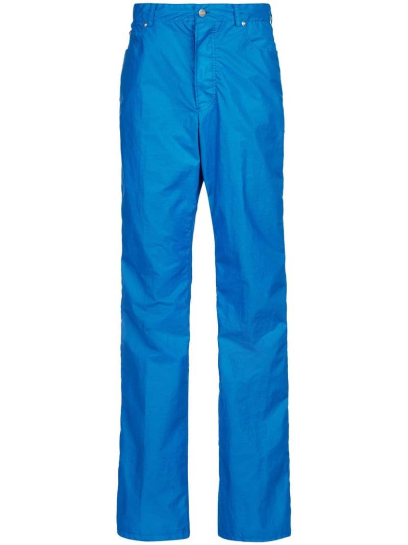 Ferragamo straight-leg mid-waist trousers - Blue von Ferragamo