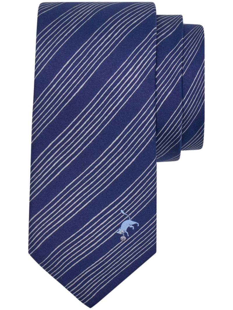 Ferragamo striped silk tie - Blue von Ferragamo