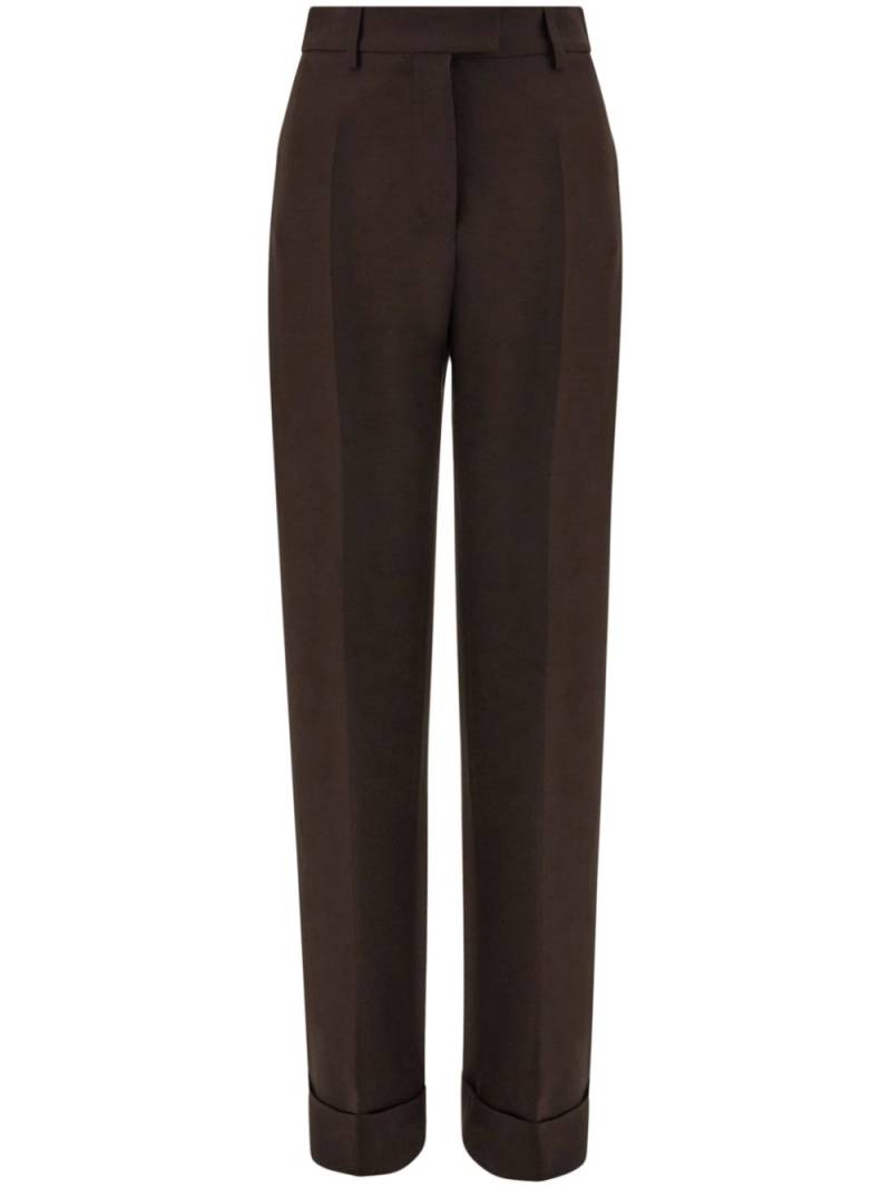 Ferragamo turn-up tailored trousers - Brown von Ferragamo