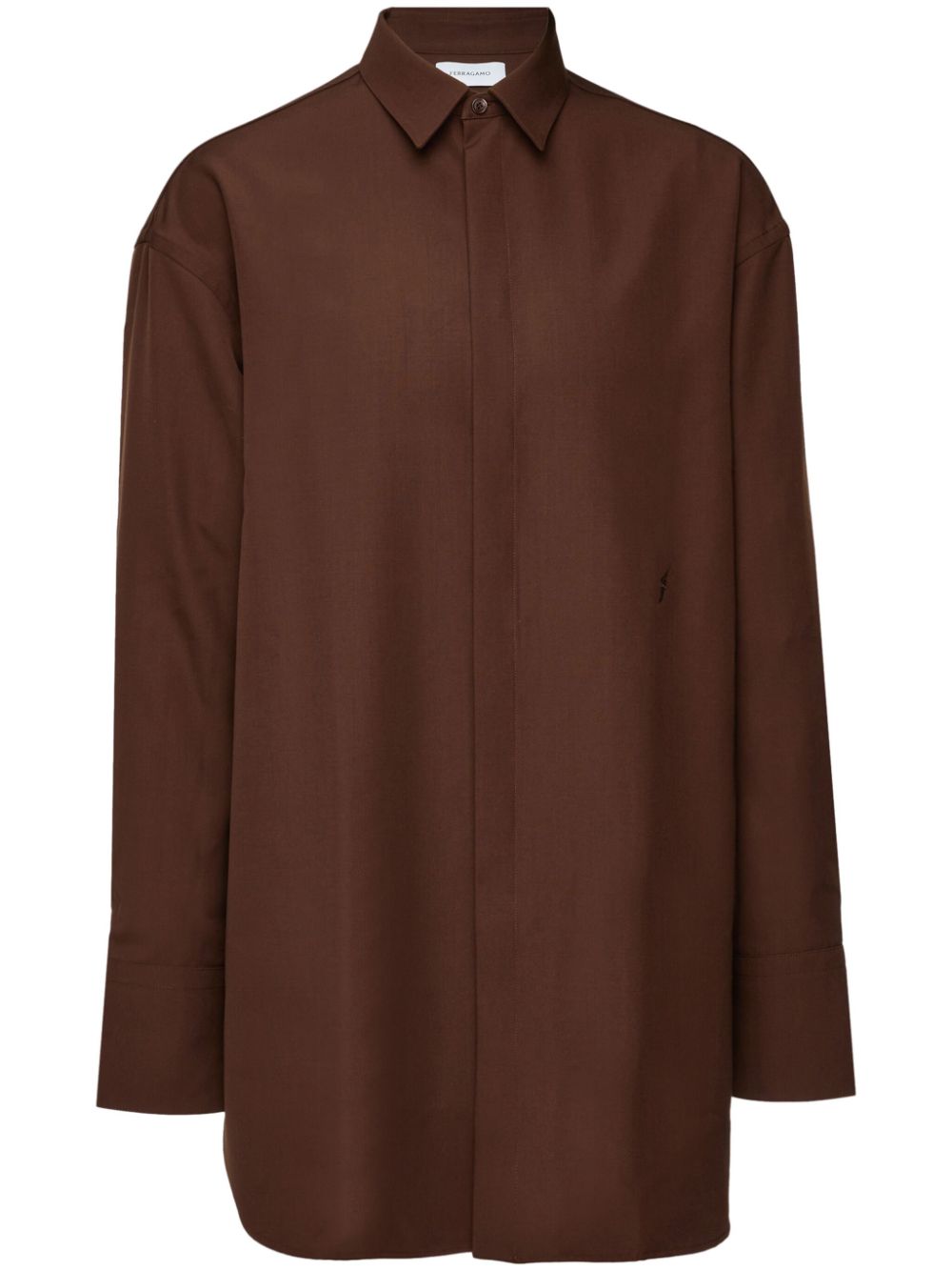 Ferragamo virgin wool shirt - Brown von Ferragamo