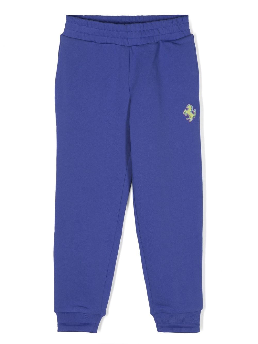 Ferrari Kids appliqué-logo track pants - Blue von Ferrari Kids