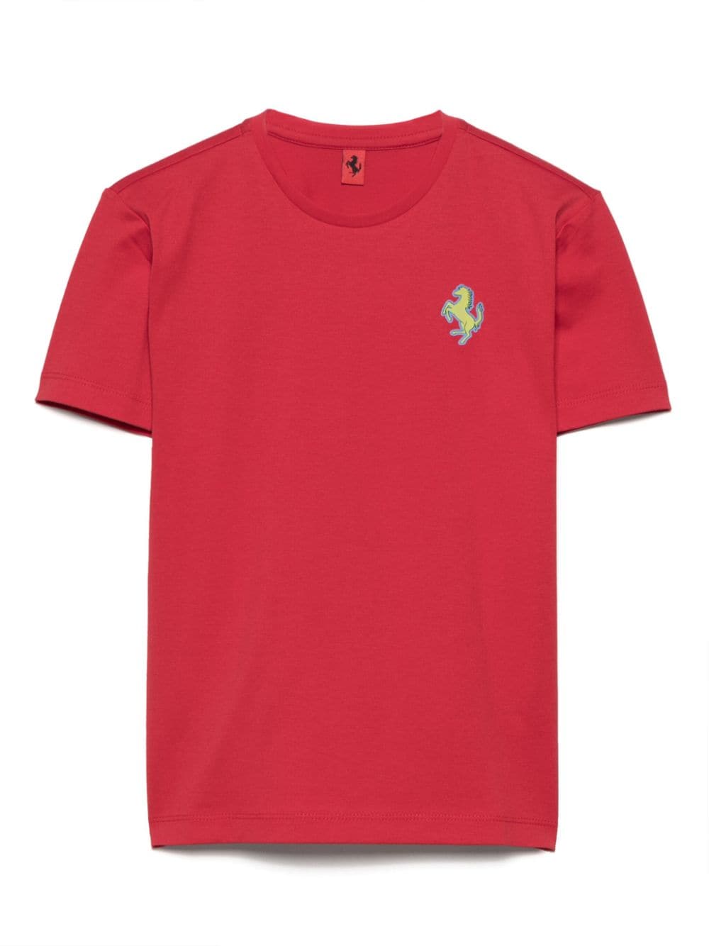 Ferrari Kids rubberised-logo cotton T-shirt - Red von Ferrari Kids