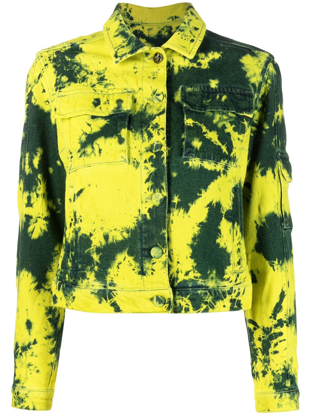 Ferrari Prancing Horse bleached-effect jacket - Yellow von Ferrari