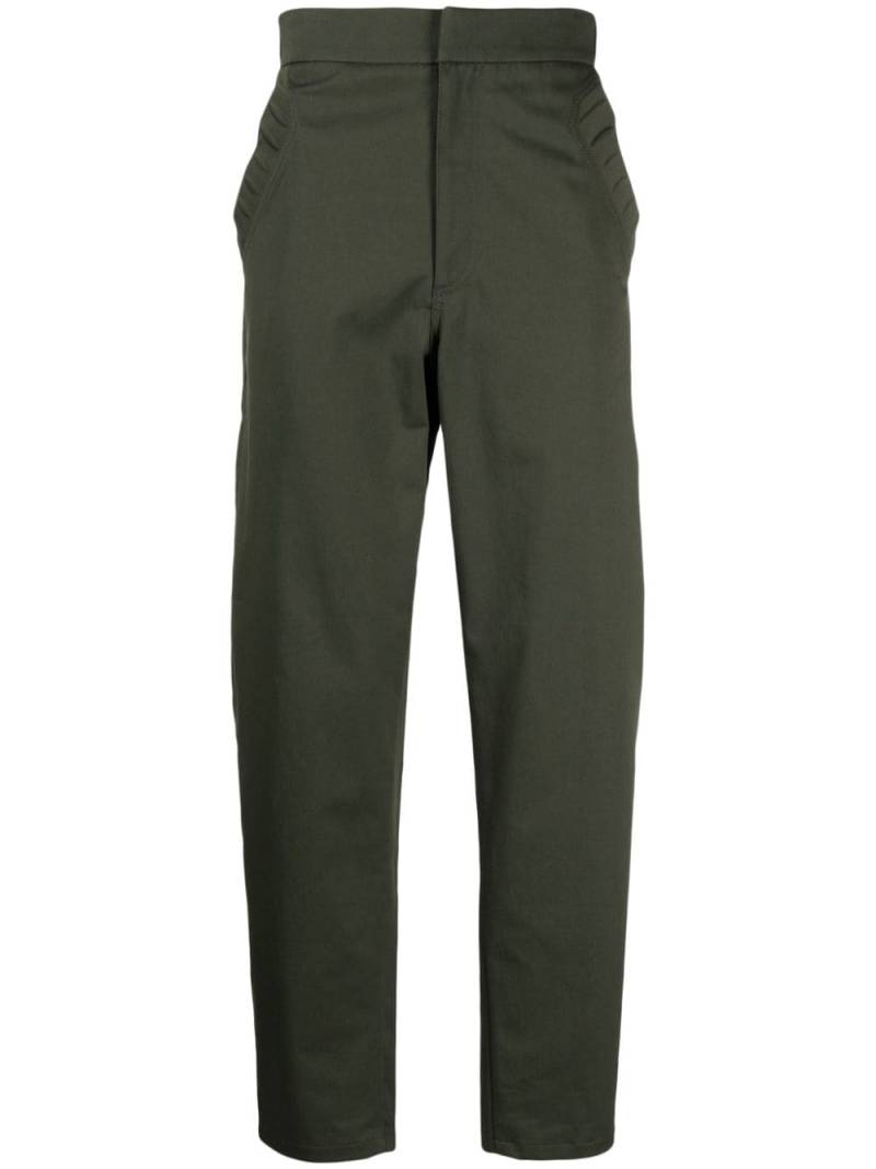 Ferrari colour-block-detail tapered trousers - Green von Ferrari