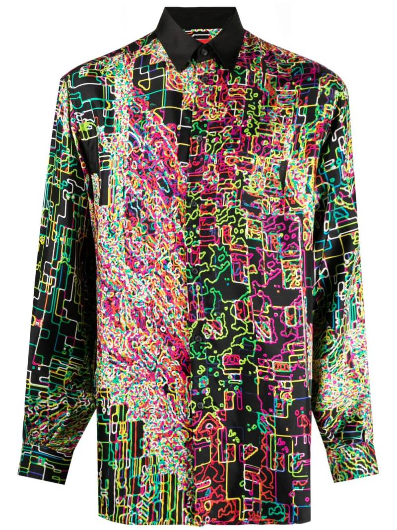 Ferrari graphic-print silk shirt - Green von Ferrari