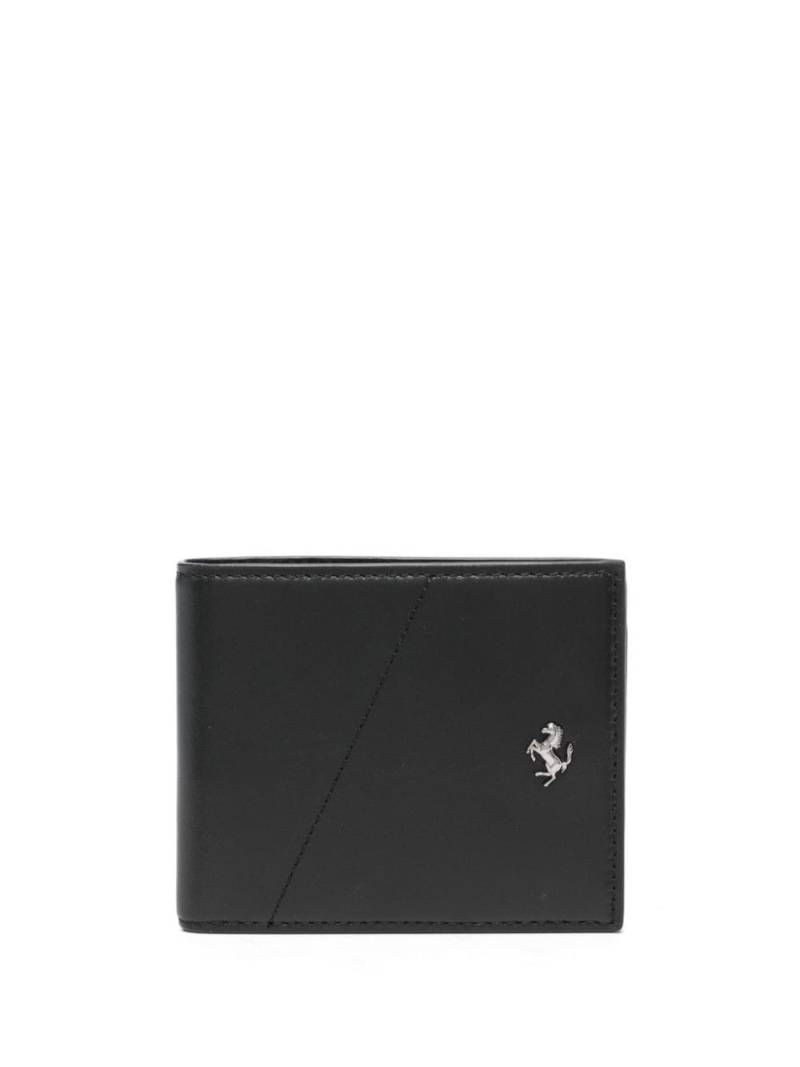 Ferrari logo-plaque bi-fold wallet - Black von Ferrari