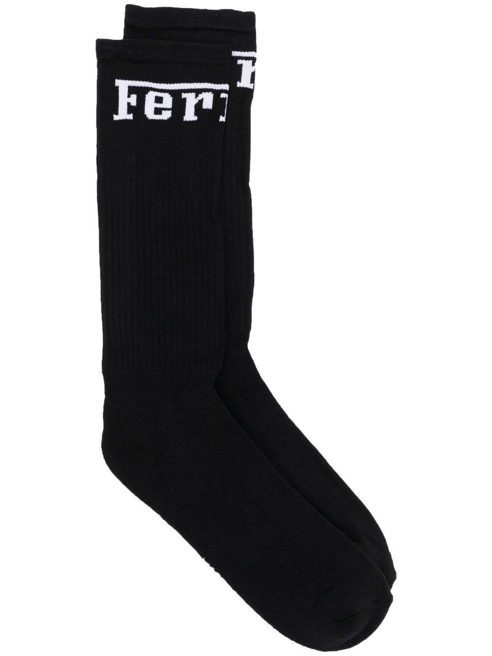 Ferrari logo-print detail socks - Black von Ferrari