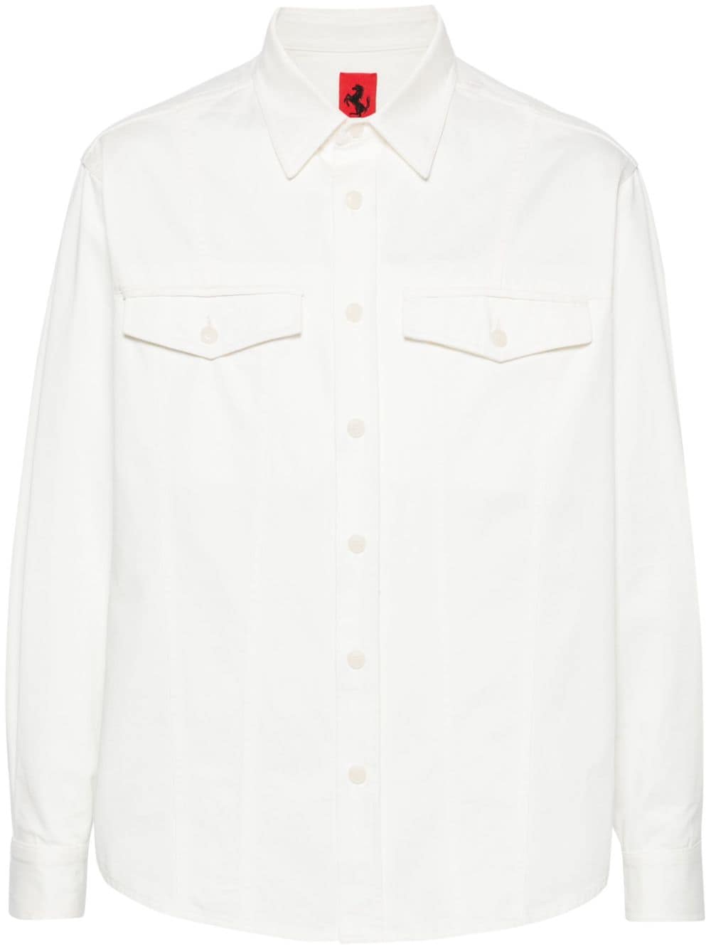 Ferrari panelled twill shirt - White von Ferrari