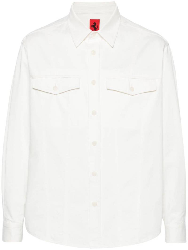 Ferrari panelled twill shirt - White von Ferrari