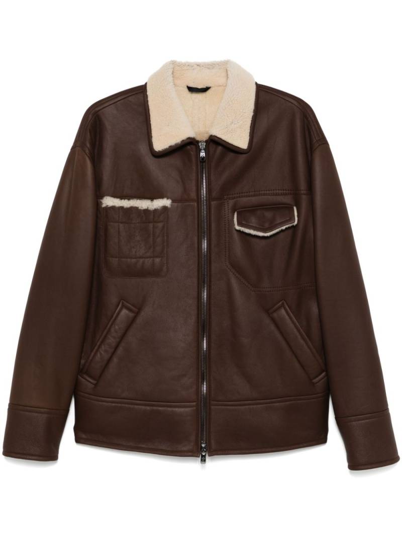 Ferrari shearling bomber jacket - Brown von Ferrari