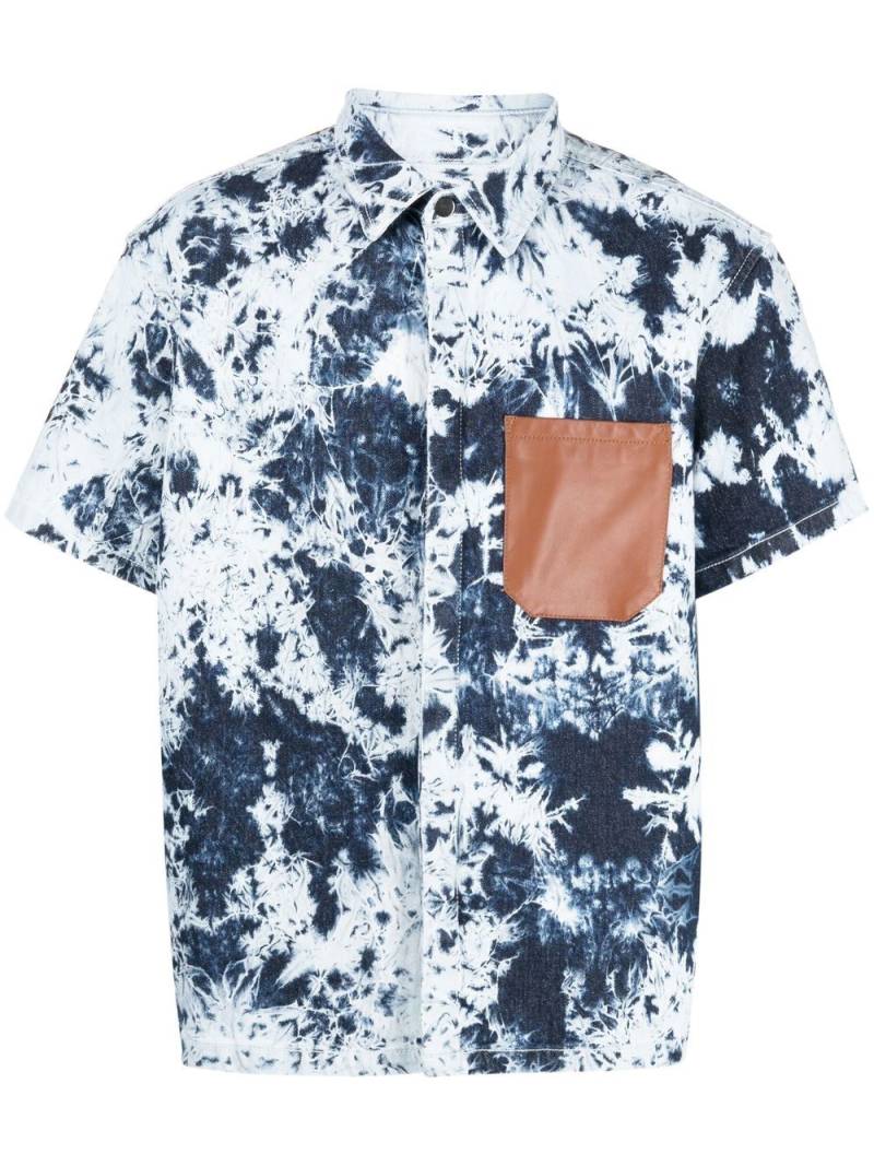 Ferrari tie-dye patterned shirt - Blue von Ferrari