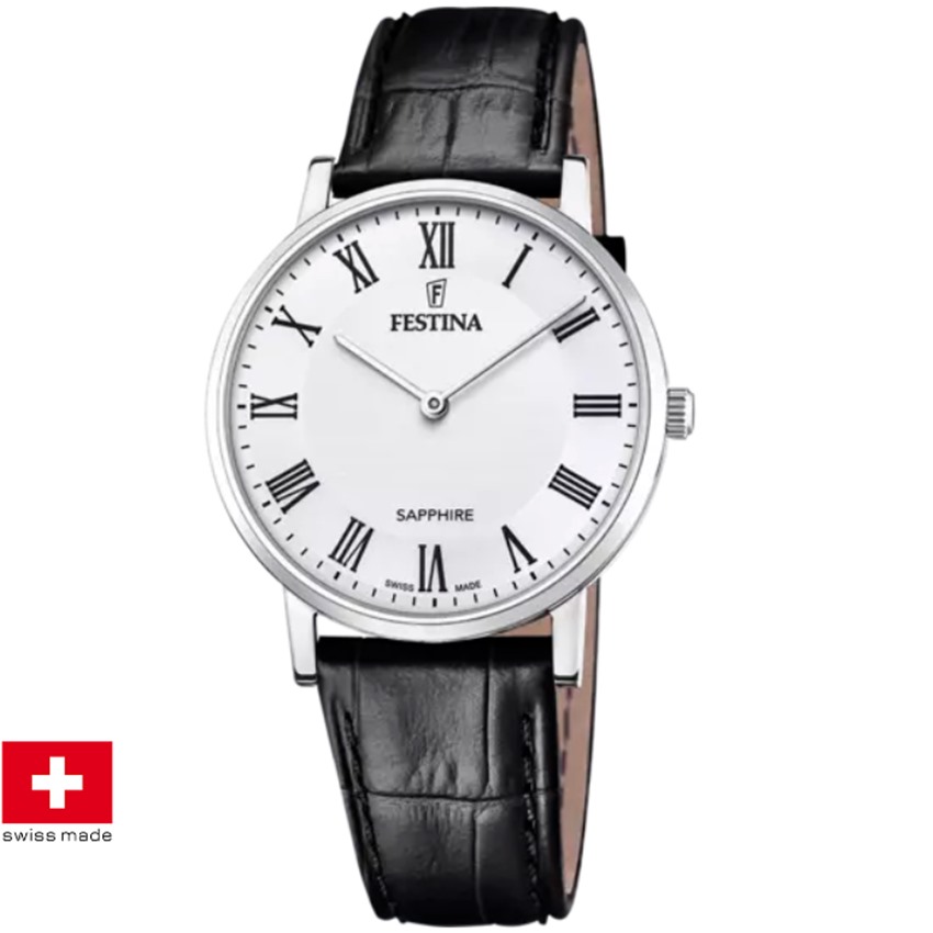 Black Friday Festina F20012/2 Swiss Made Correa Klassik Herrenuhr von Festina