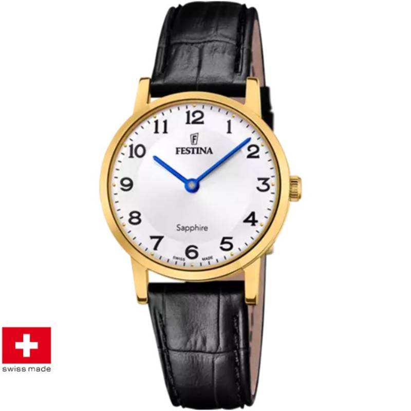 Black Friday Festina F20017/5 Swiss Made Correa Klassik Damenuhr von Festina