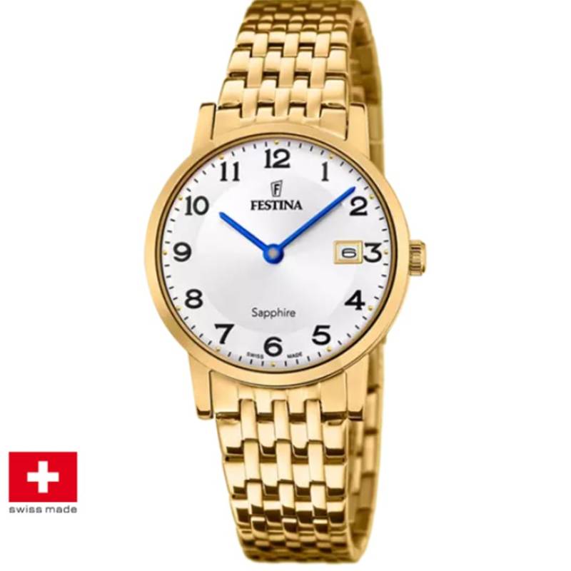 Festina F20021/4 Swiss Made Acero Klassik Damenuhr von Festina