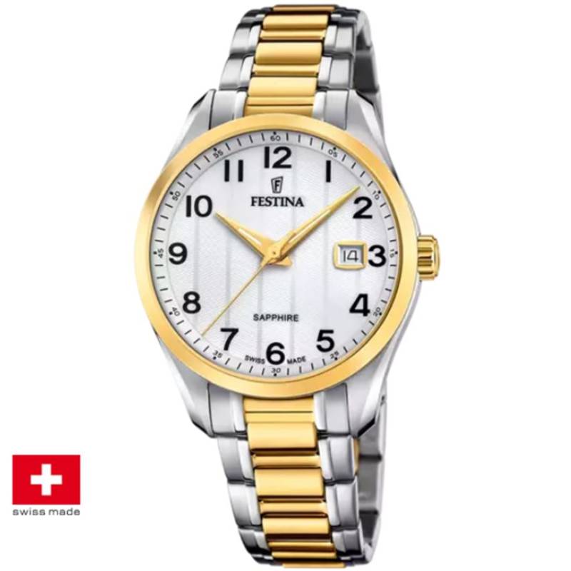 Festina F20027/1 Swiss Made Acero Klassik Herrenuhr von Festina