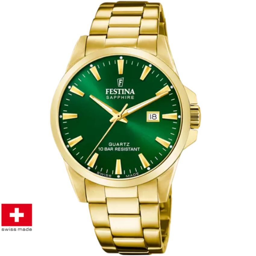 Black Friday Festina F20044/5 Swiss Made Acero Klassik Herrenuhr von Festina