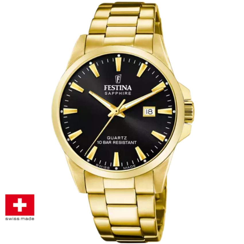 Festina F20044/6 Swiss Made Acero Klassik Herrenuhr von Festina