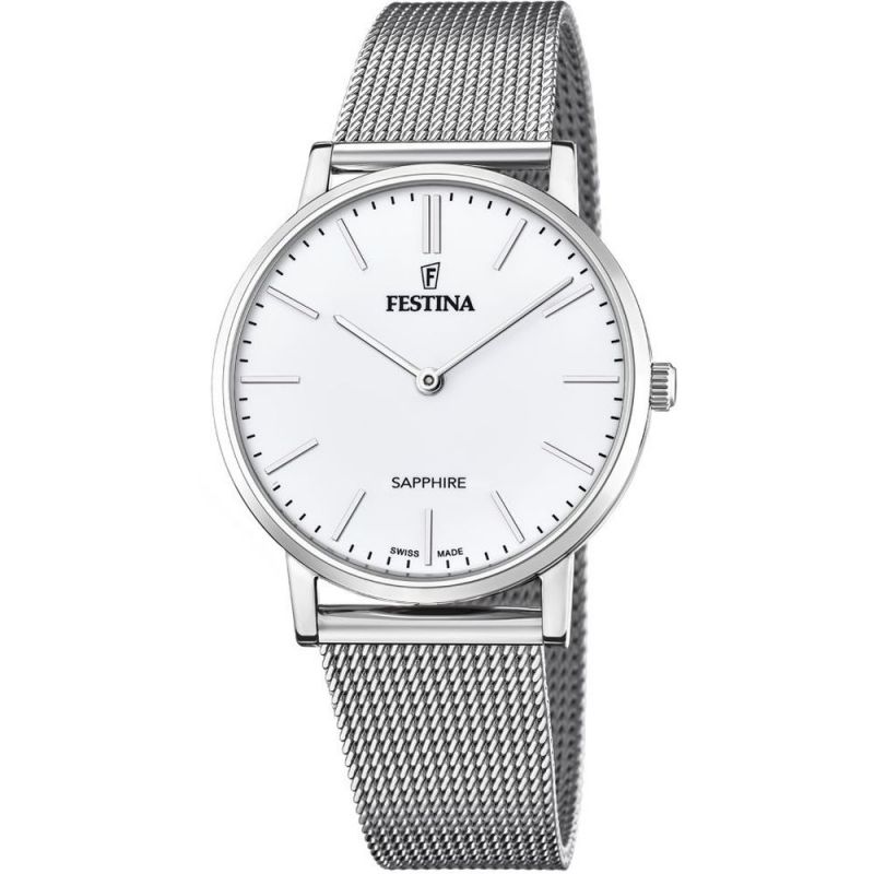 Black Friday Festina Swiss Made F20014/1 Herrenuhr Silber von Festina