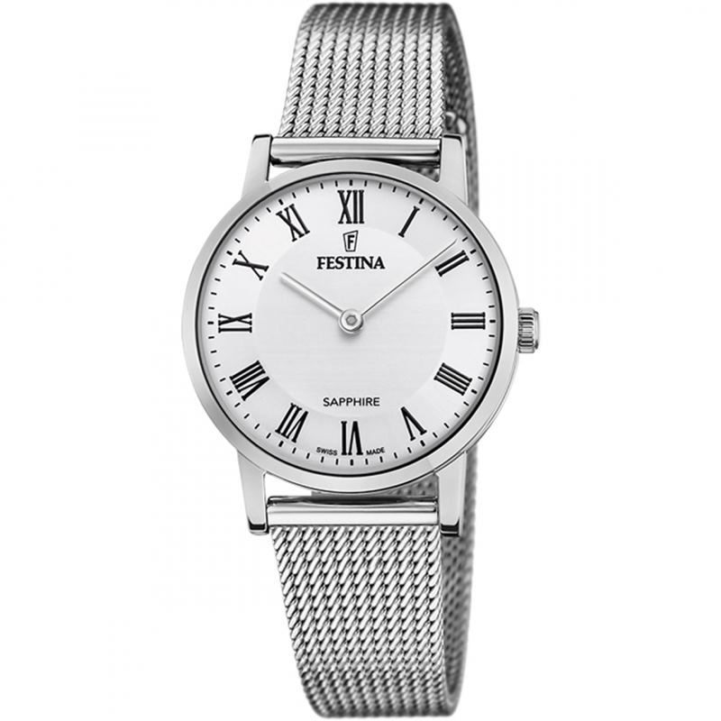 Festina Swiss Made F20015/4, Sapphire Weiss Damenuhr von Festina