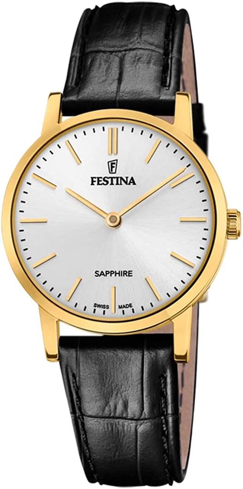 Black Friday Festina Swiss Made F20017/1 Sapphire, Weissgold Damenuhr von Festina