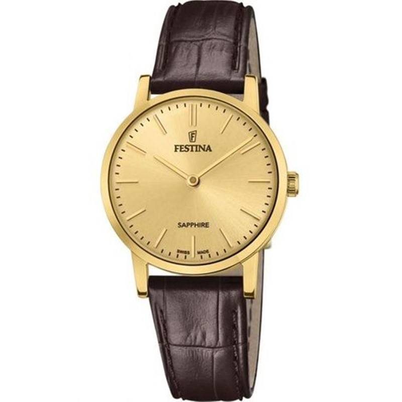 Festina Swiss Made F20017/2 Sapphire, Champagner Damenuhr von Festina